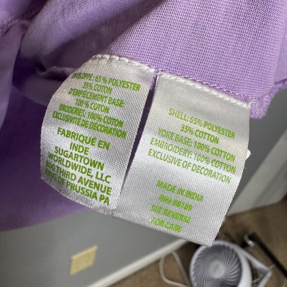 LILLY PULITZER bev lavender eyelet top size M - Picture 4 of 7